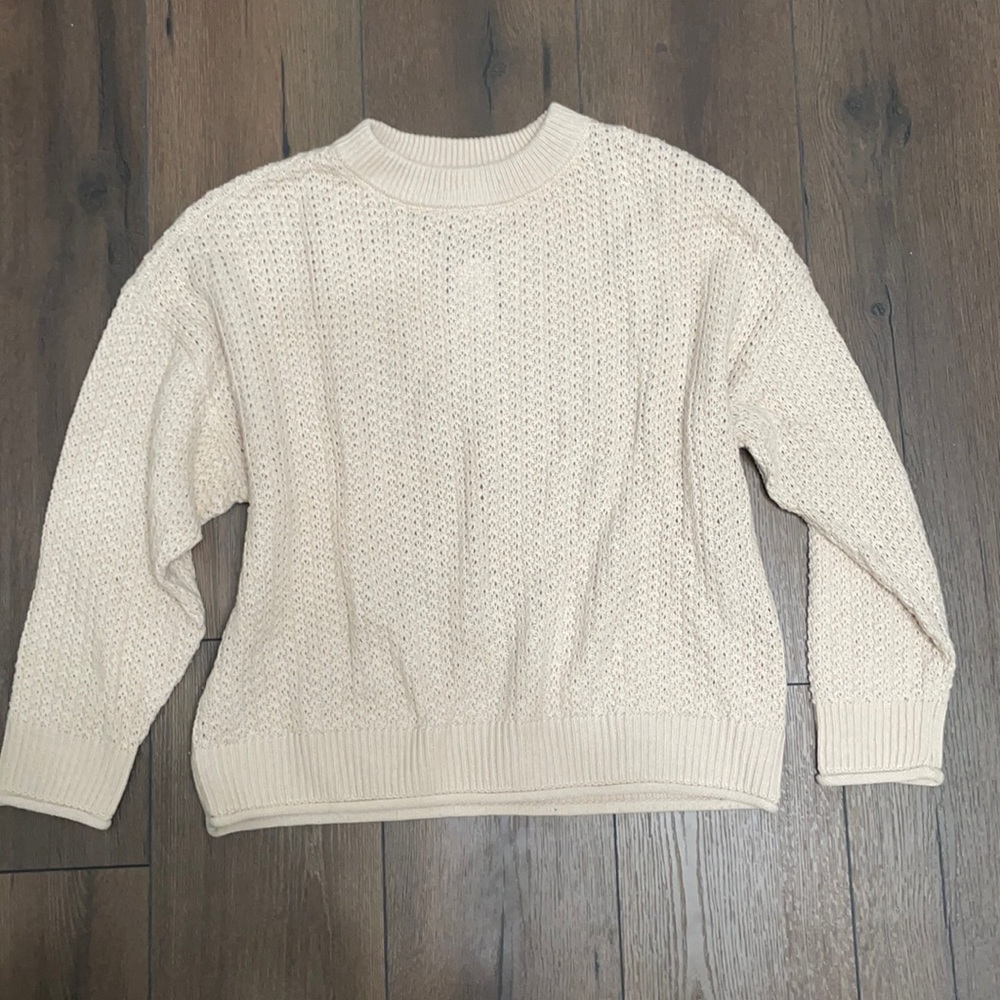 NWT Corded Cream Sweater